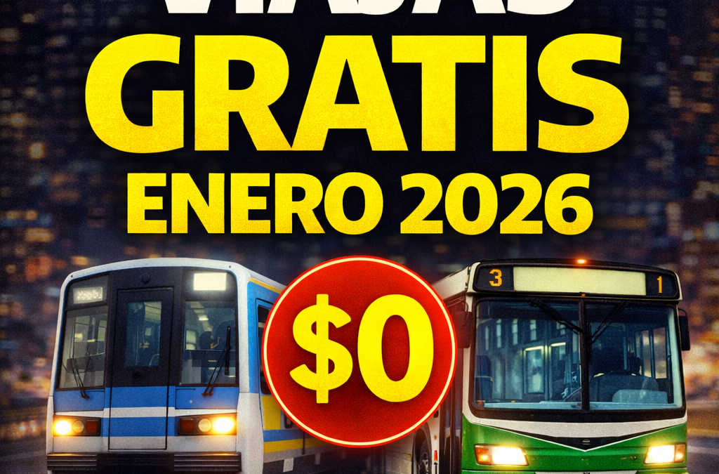 Viajar gratis en enero 2026: cómo obtener reintegros del 100% en subtes y colectivos