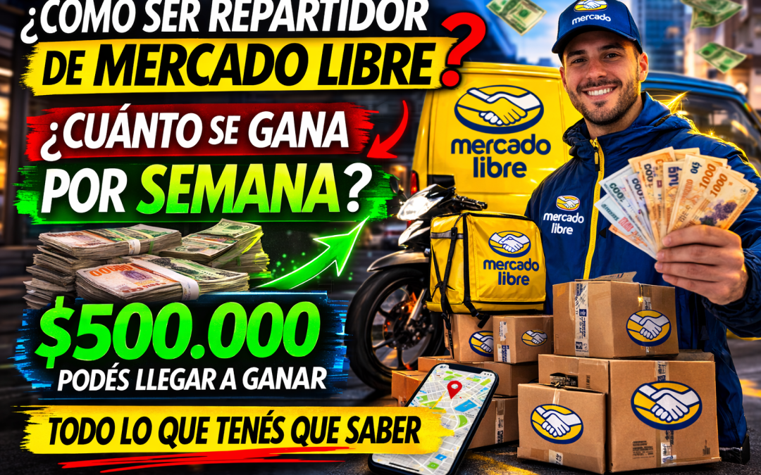 Cómo ser repartidor de Mercado Libre y cuánto se gana en 2026