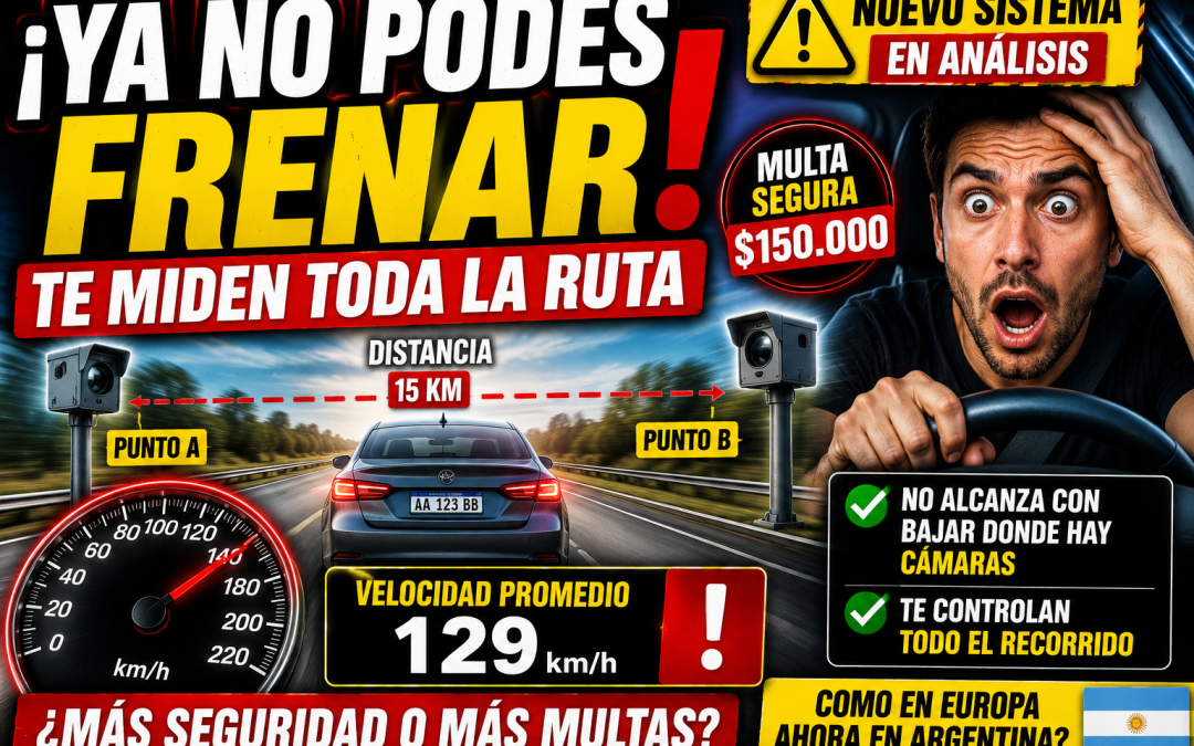Argentina analiza implementar radares “por tramo”: cómo funciona el sistema que controla tu velocidad promedio