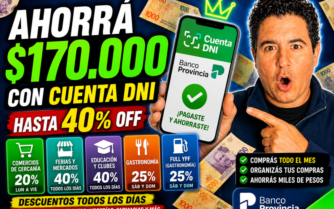 Cuenta DNI renovó sus descuentos: cómo ahorrar hasta $170.000 en junio sin gastar de más