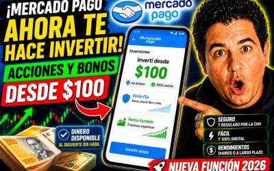 Mercado Pago acaba de dar un paso enorme: ahora podés invertir en acciones y bonos desde $100