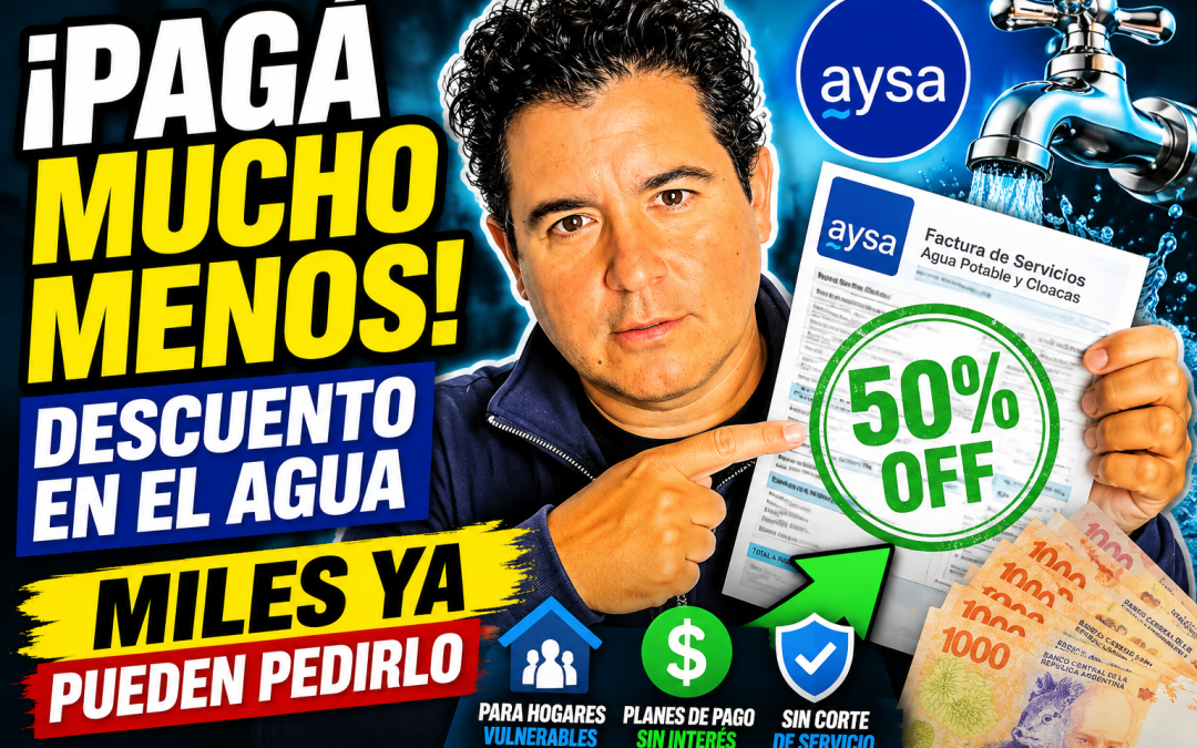 Cómo tramitar la Tarifa Social de AySA y obtener un descuento en la factura del agua