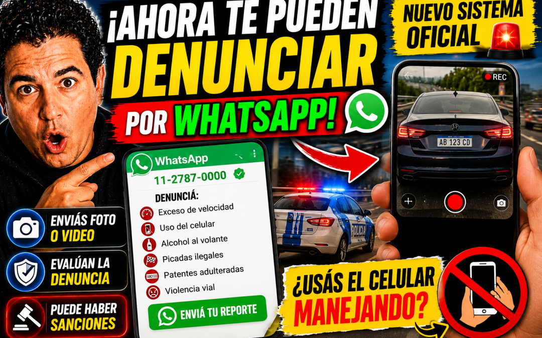 Ahora podés denunciar infracciones de tránsito por WhatsApp: cómo funciona el nuevo sistema
