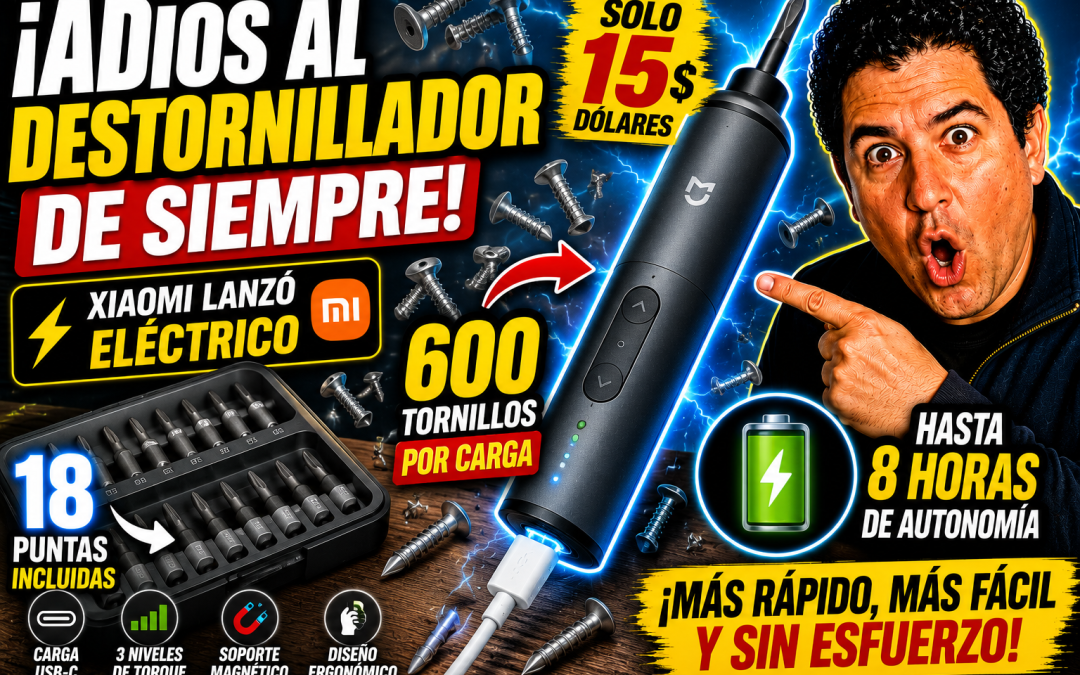 Adiós al destornillador tradicional: Xiaomi lanzó un modelo eléctrico que ajusta hasta 600 tornillos por carga