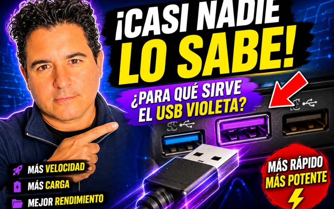 ¿Tenés un puerto USB violeta en tu computadora? Te explico por qué es diferente y para qué sirve