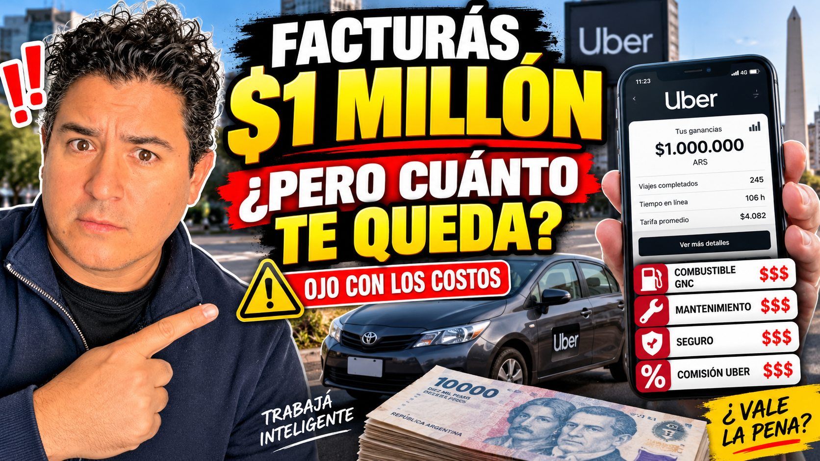 Uber: cuánto queda de ganancia después de combustible, mantenimiento y otros costos