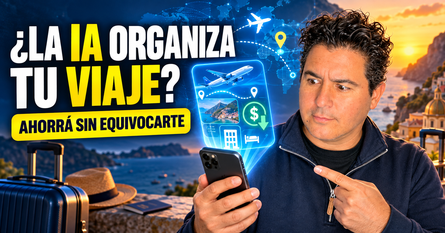 Charly Fornas utiliza inteligencia artificial para planificar un viaje y comparar vuelos y hoteles